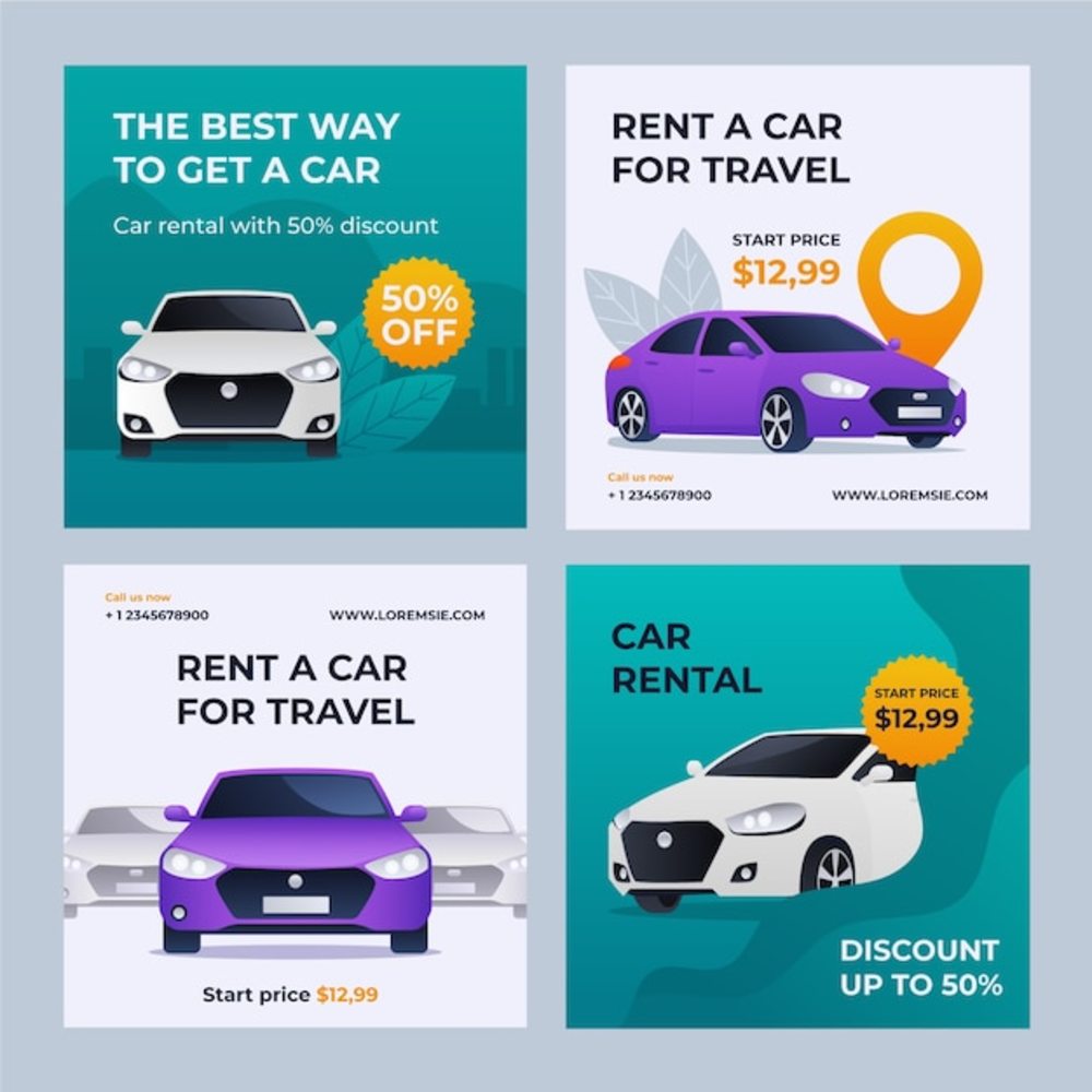 漸變租車(chē)instagram帖子